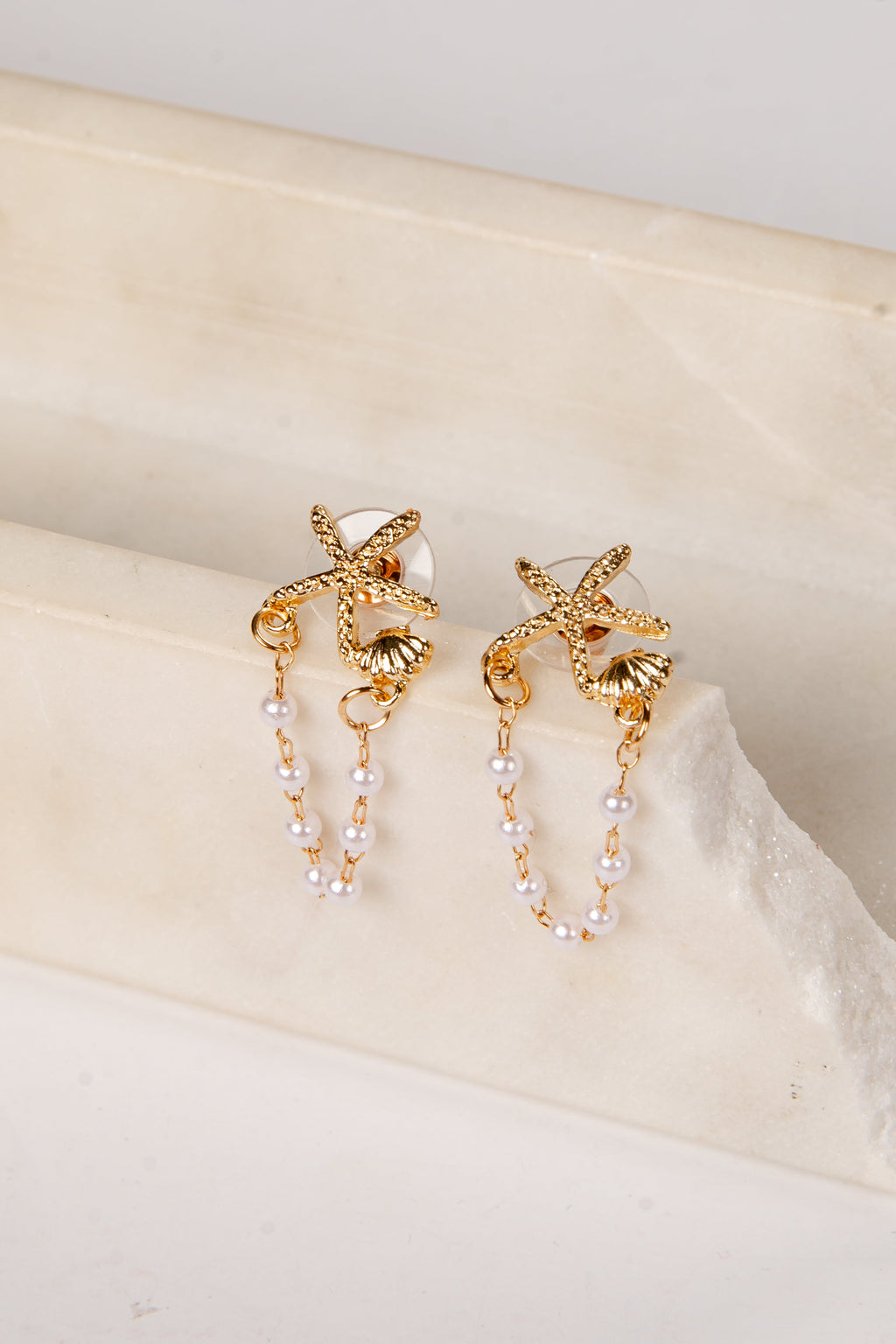 Aubri Pearl Drop Cream Earrings