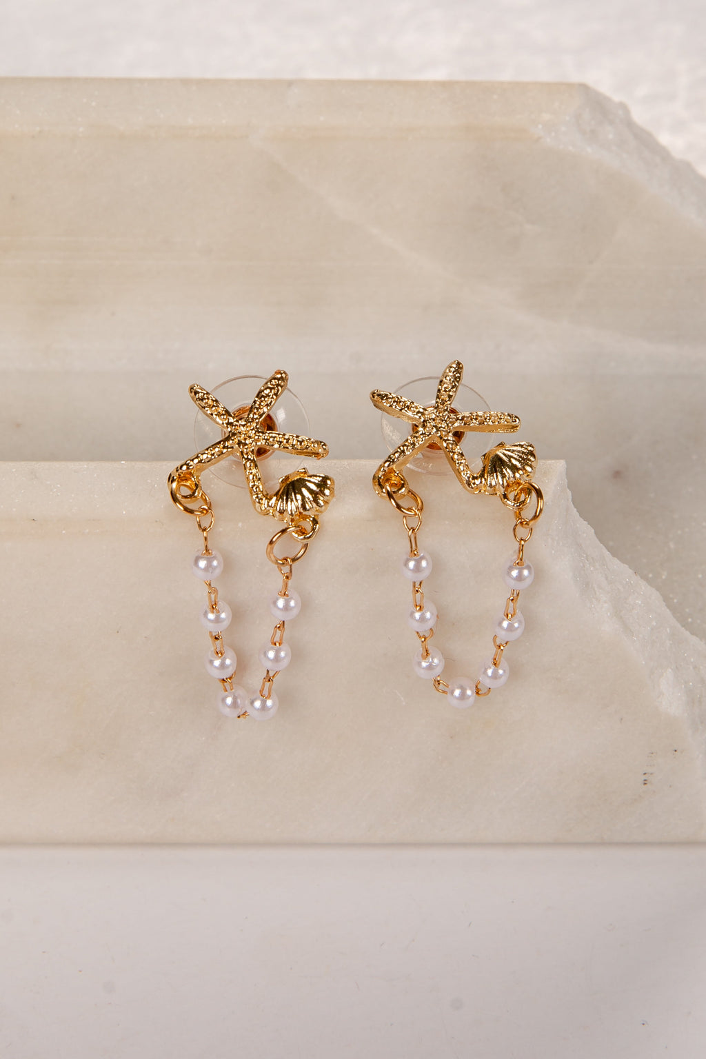 Aubri Pearl Drop Cream Earrings
