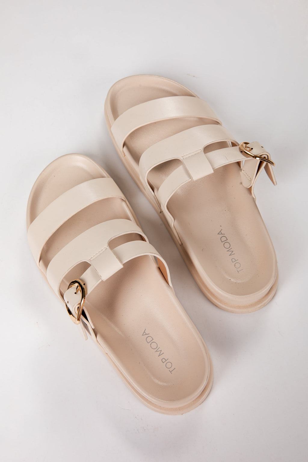 Drift Away Ivory Strap Sandals