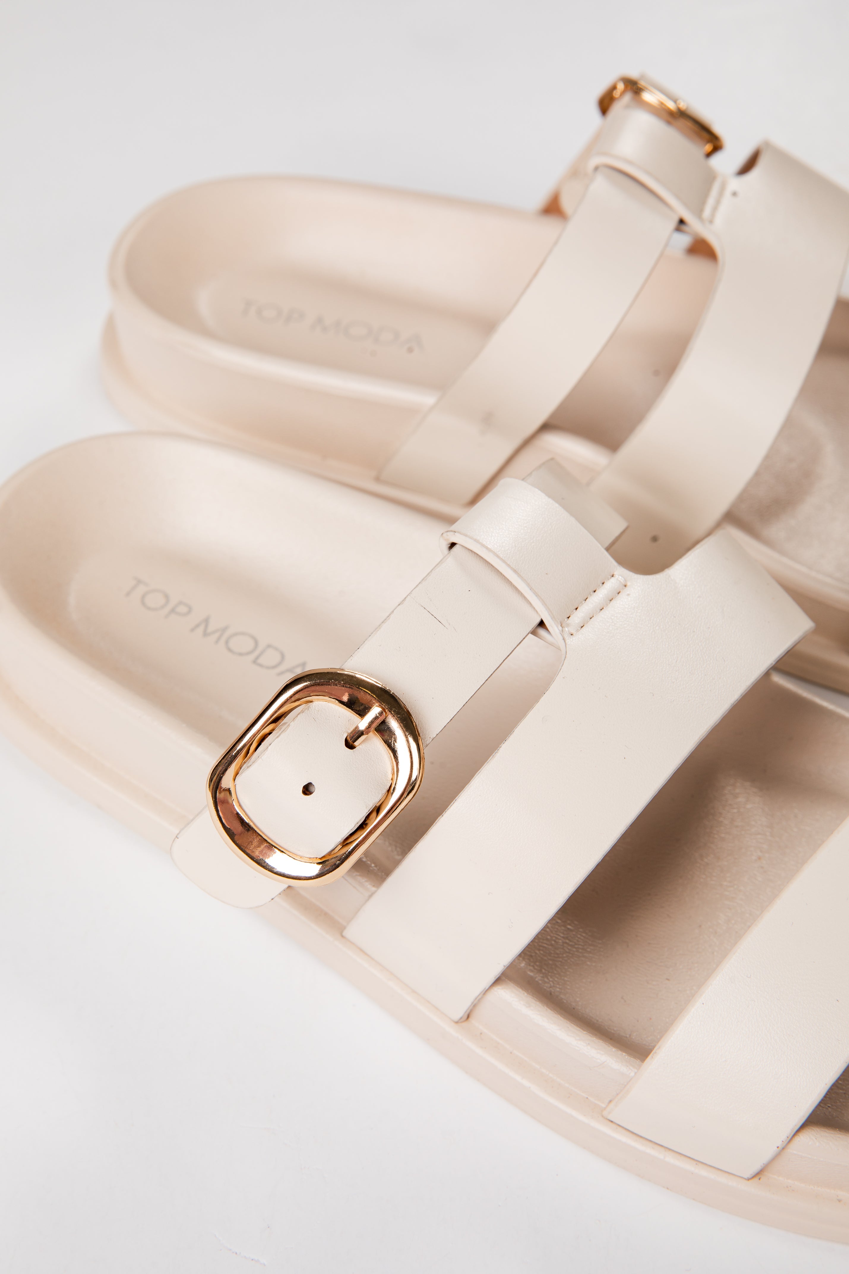Drift Away Ivory Strap Sandals