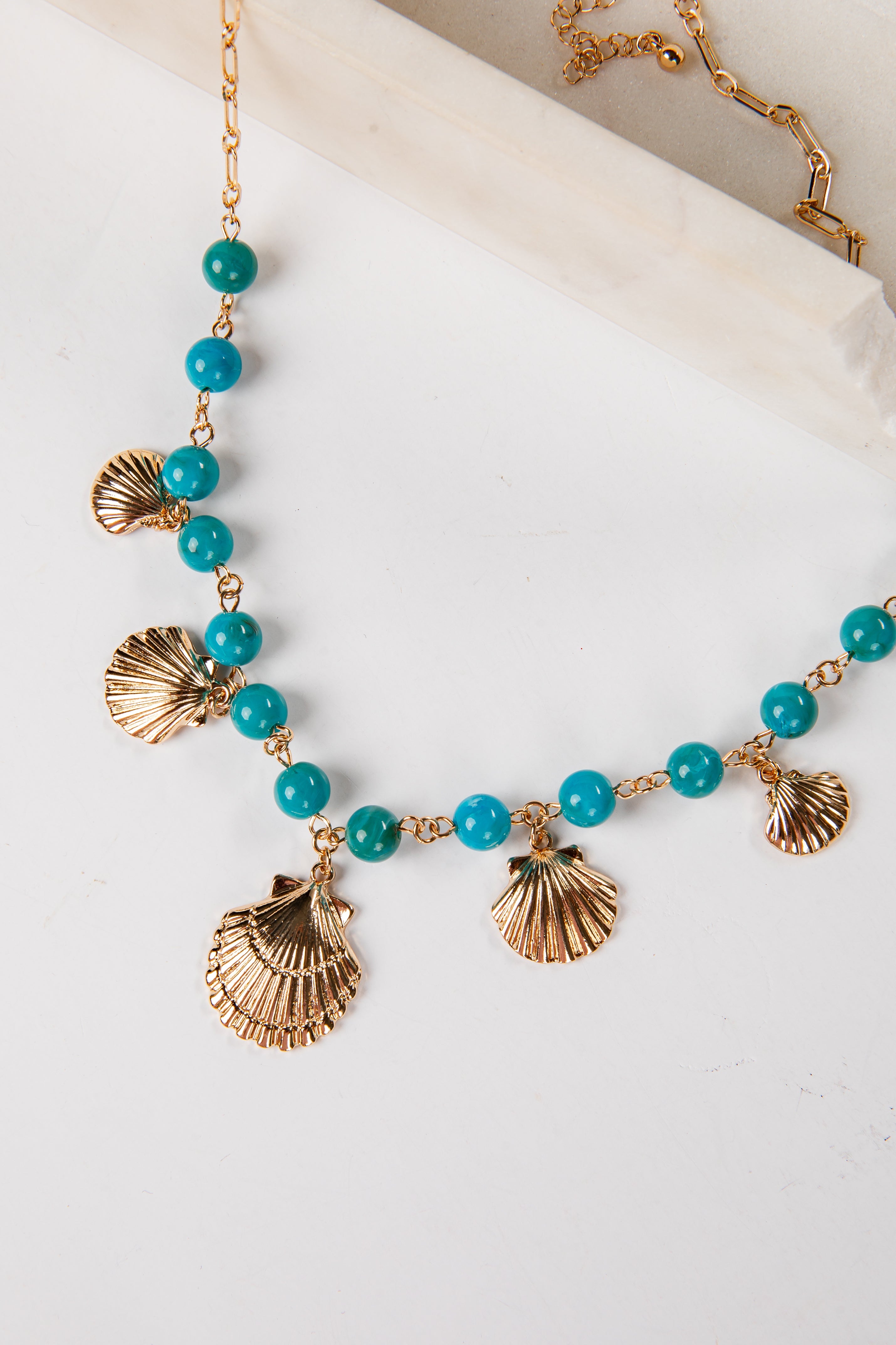 Tinsley Tide Turquoise Shell Charm Necklace