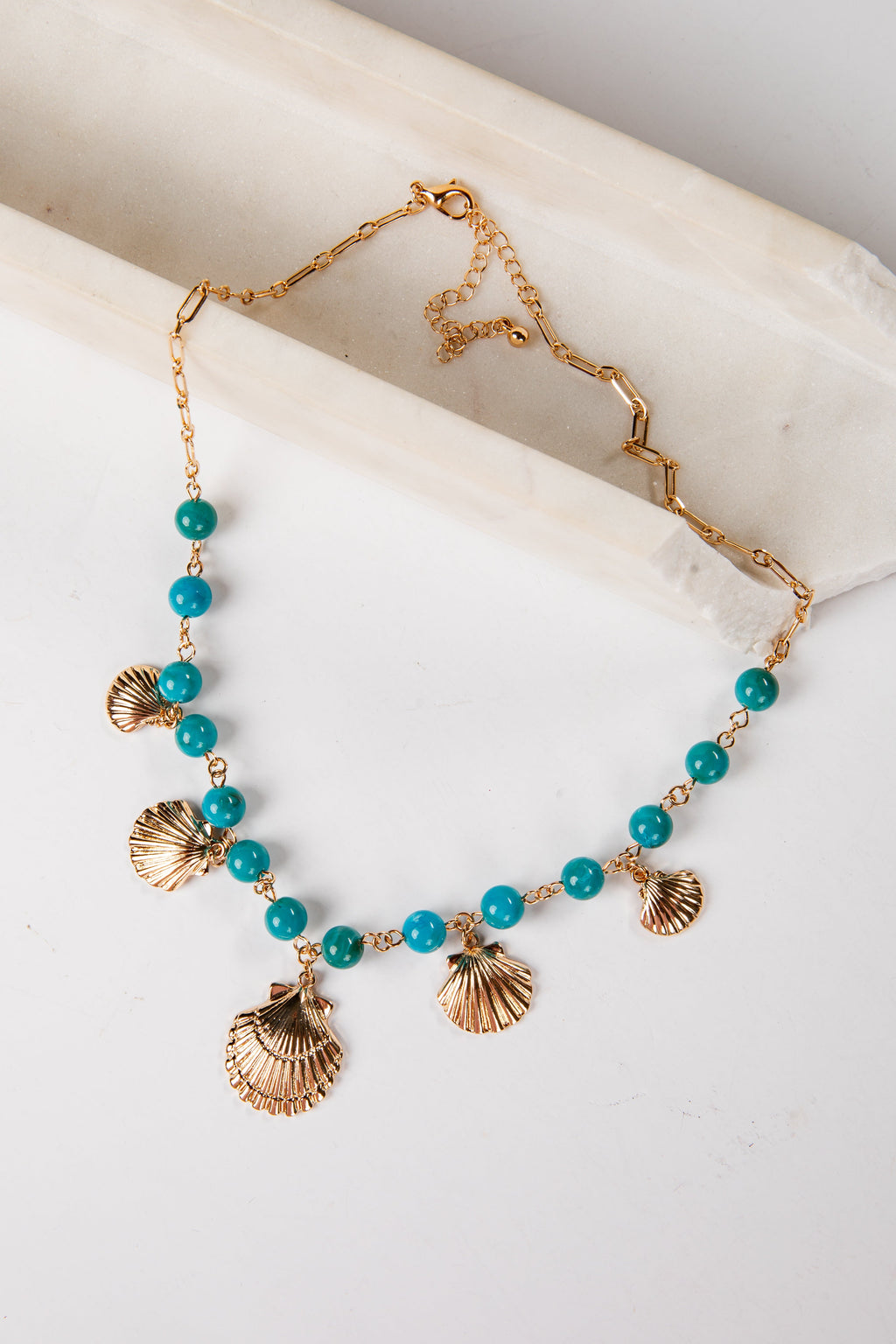 Tinsley Tide Turquoise Shell Charm Necklace